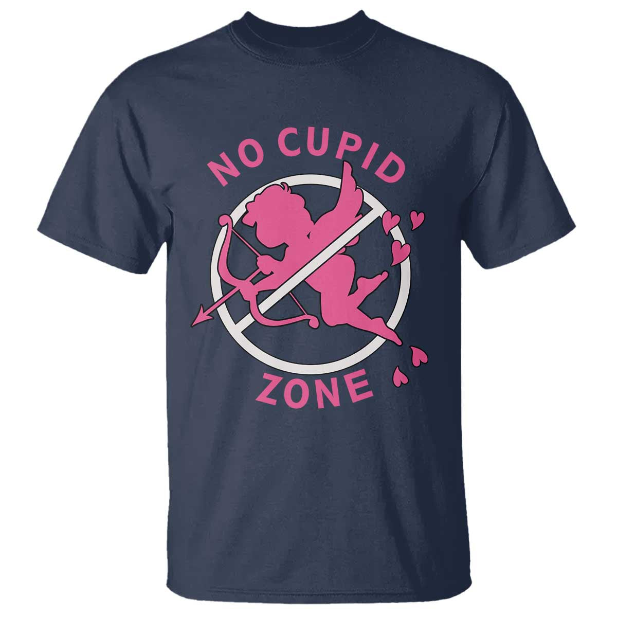 Funny Anti Valentine's Day T Shirt No Cupid Zone