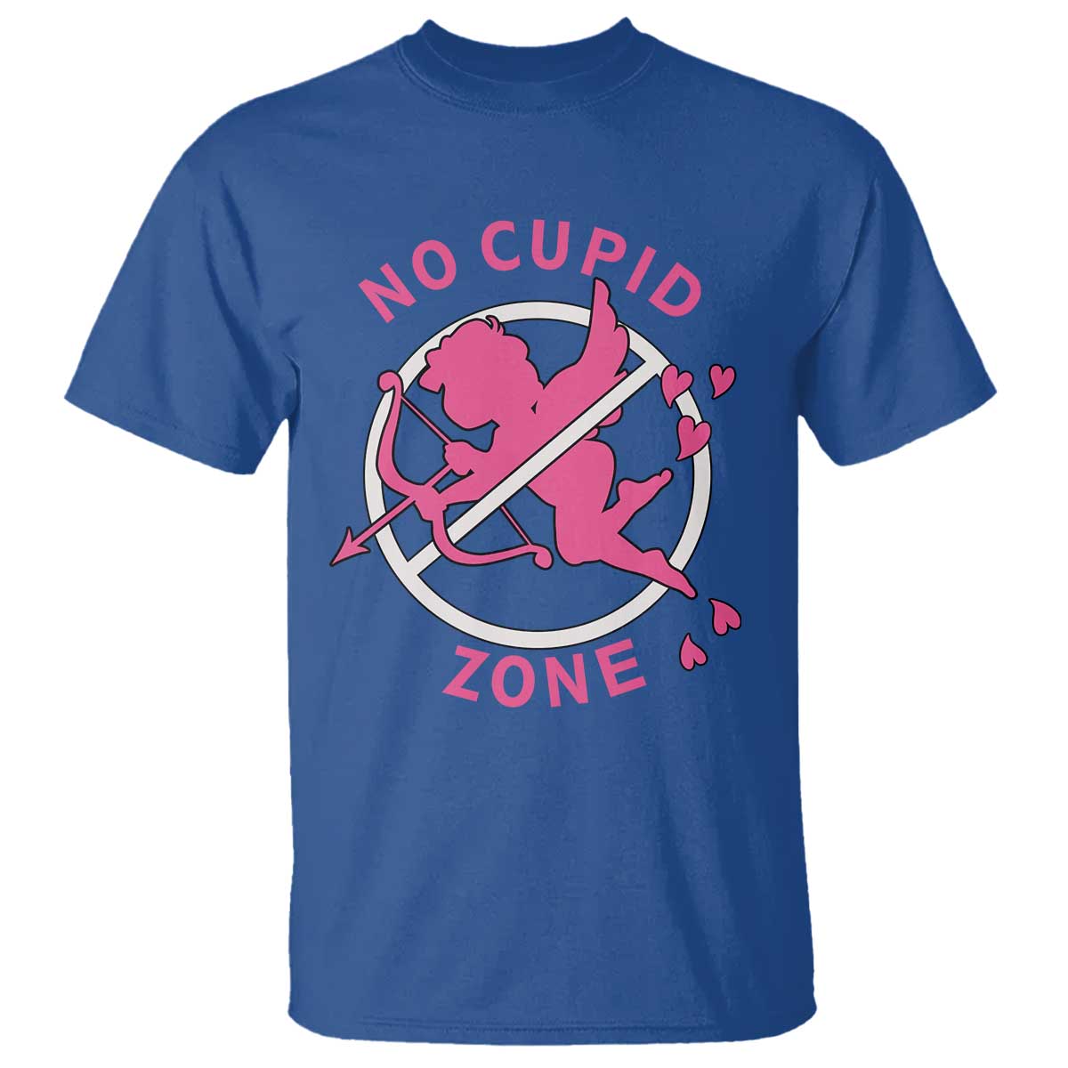 Funny Anti Valentine's Day T Shirt No Cupid Zone