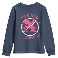 Funny Anti Valentine's Day Youth Sweatshirt No Cupid Zone