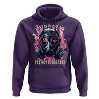 Funny Anti Valentines Day Hoodie Love Is In The Air Try Not To Breathe Gas Mask