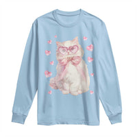 Funny Valentine's Day Cute Heart Cat Long Sleeve Shirt