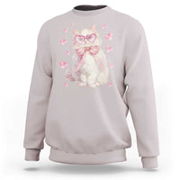 Funny Valentine's Day Cute Heart Cat Sweatshirt