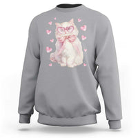 Funny Valentine's Day Cute Heart Cat Sweatshirt