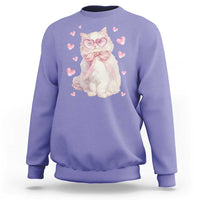 Funny Valentine's Day Cute Heart Cat Sweatshirt