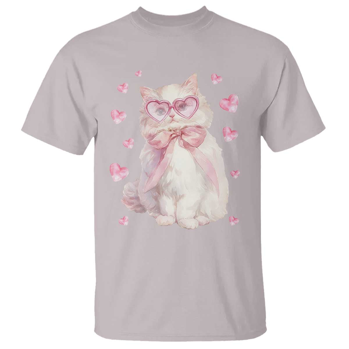 Funny Valentine's Day Cute Heart Cat T Shirt