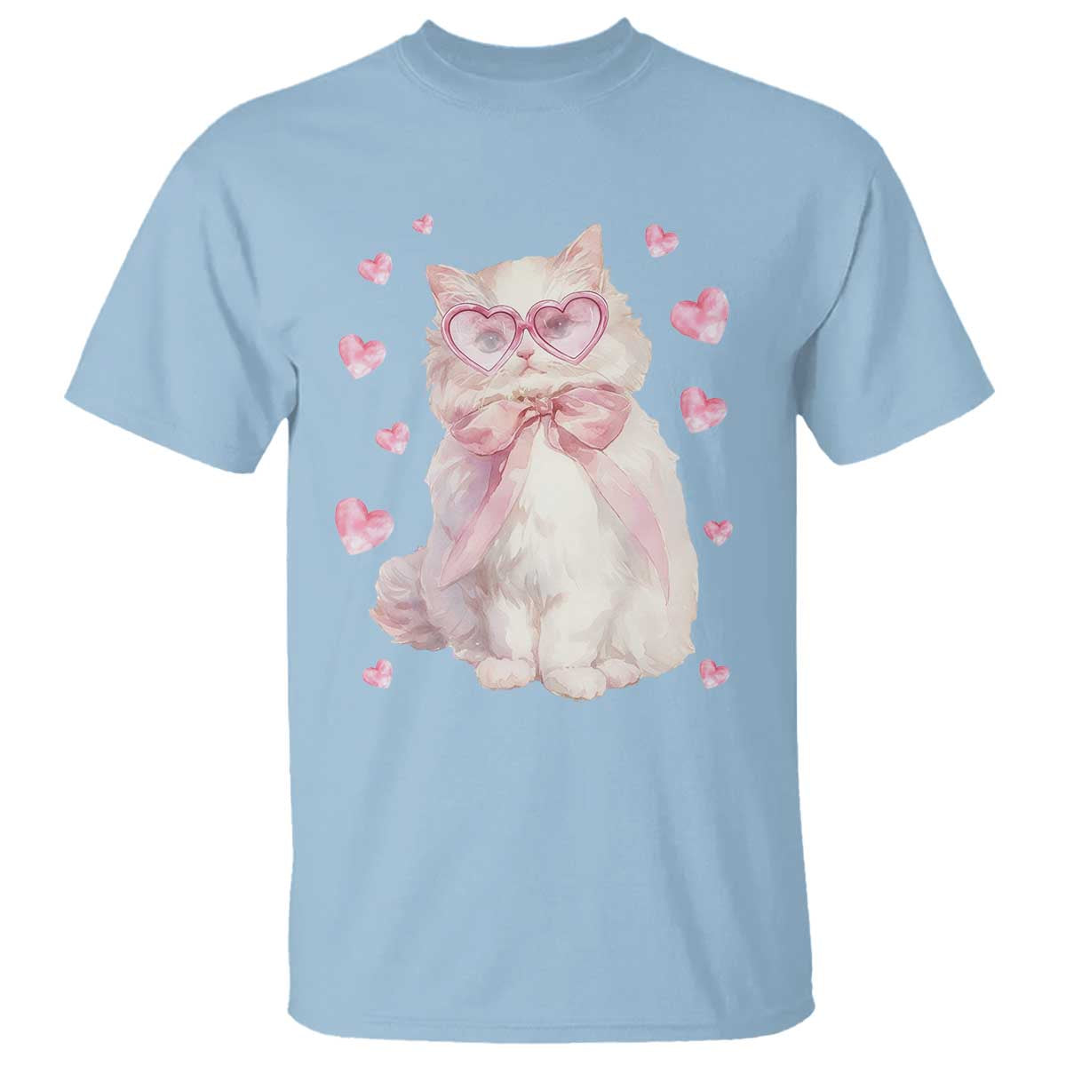 Funny Valentine's Day Cute Heart Cat T Shirt