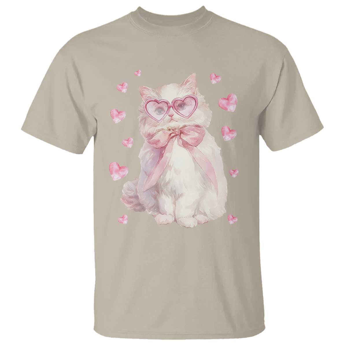 Funny Valentine's Day Cute Heart Cat T Shirt