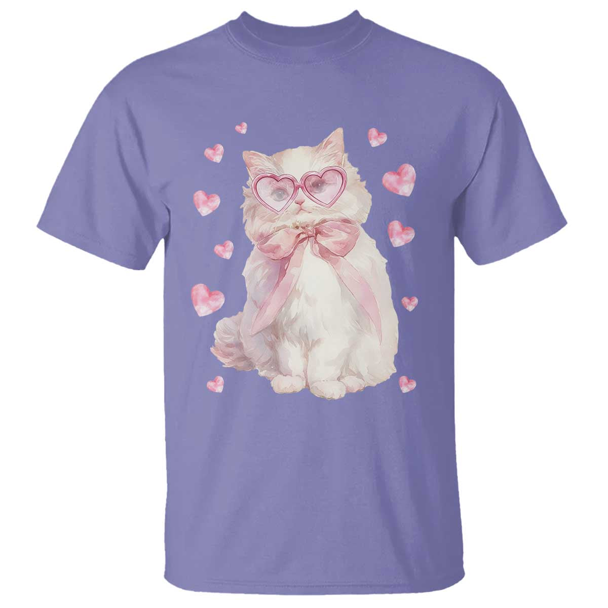 Funny Valentine's Day Cute Heart Cat T Shirt