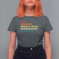 Funny Anti Valentine's Day T Shirt For Women Retro Vintage Happy Consumer Driven And Trivial Interpretation Of Love Day
