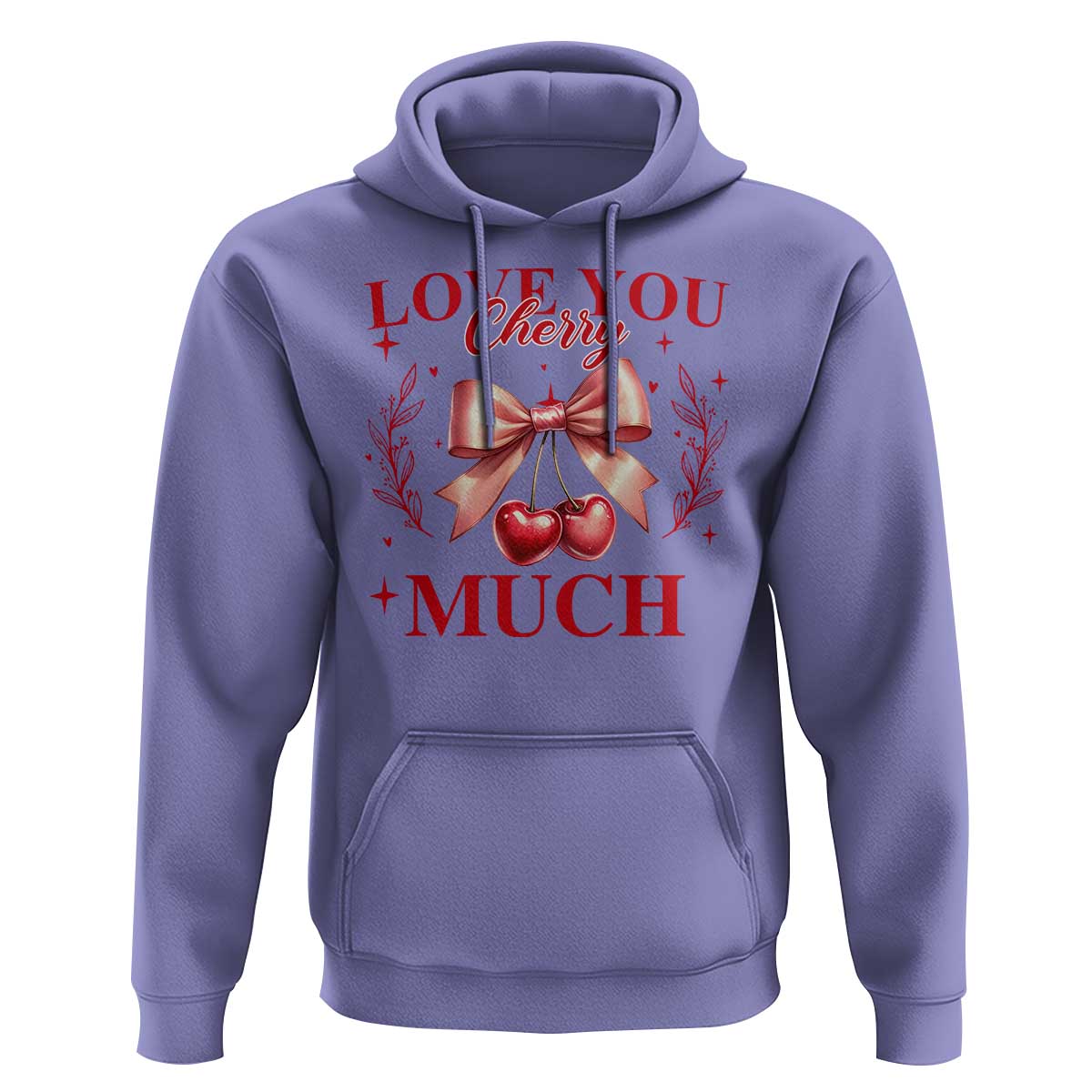 Funny Valentine's Day Coquette Hoodie I Love You Cherry Much