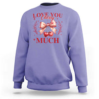 Funny Valentine's Day Coquette Sweatshirt I Love You Cherry Much