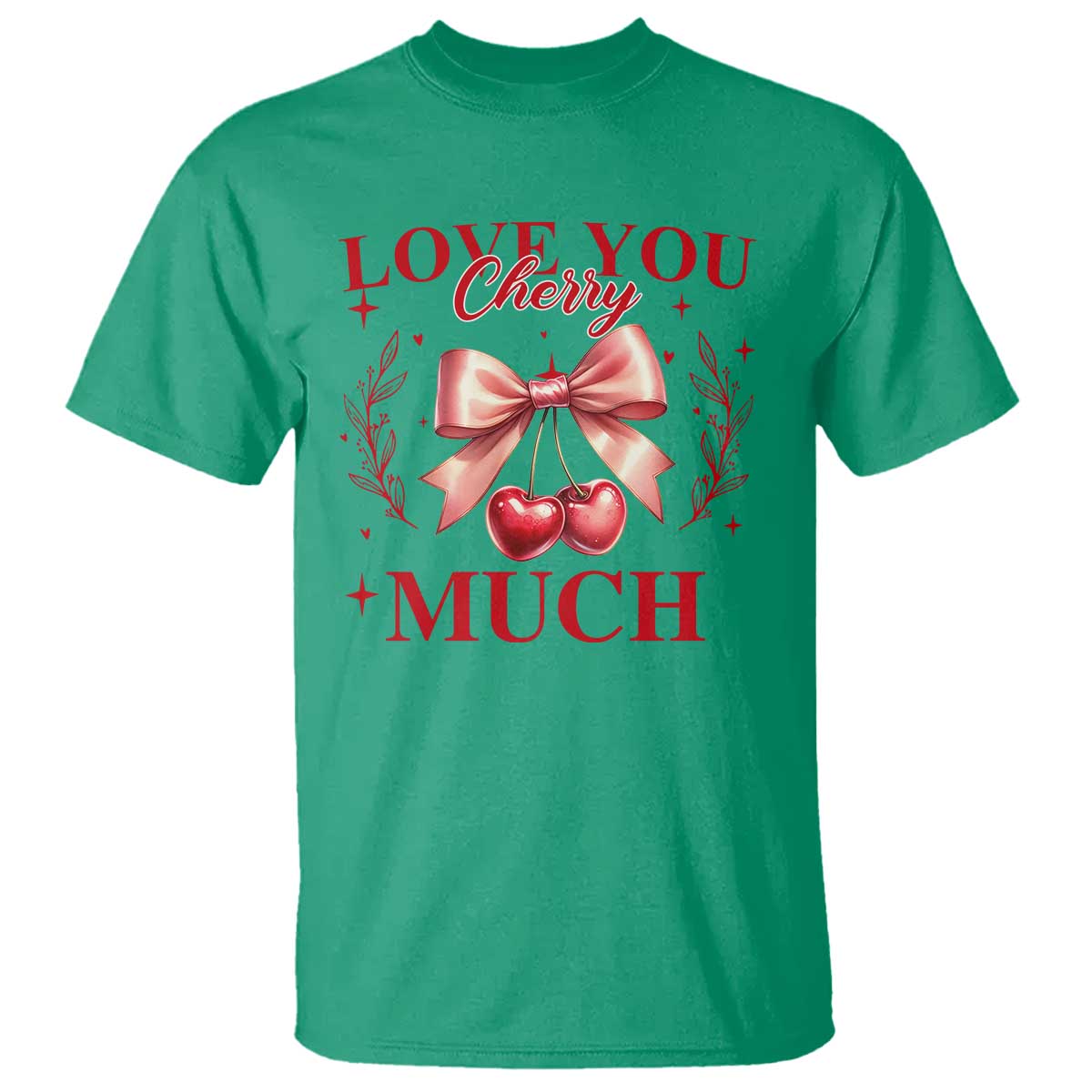 Funny Valentine's Day Coquette T Shirt I Love You Cherry Much