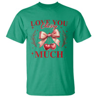 Funny Valentine's Day Coquette T Shirt I Love You Cherry Much