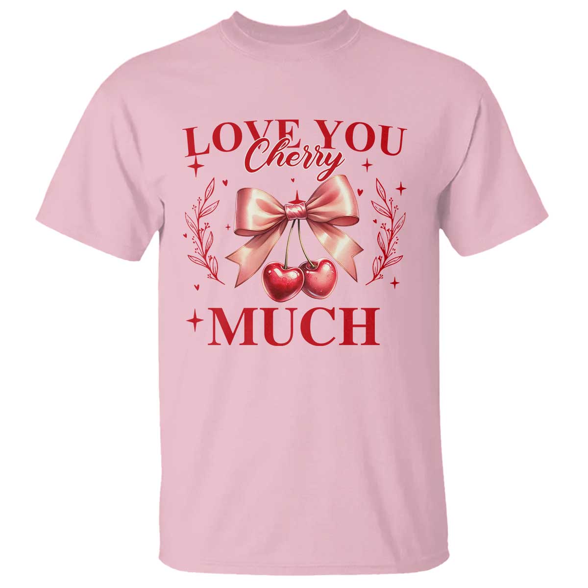 Funny Valentine's Day Coquette T Shirt I Love You Cherry Much