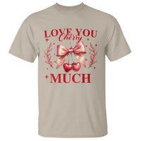 Funny Valentine's Day Coquette T Shirt I Love You Cherry Much