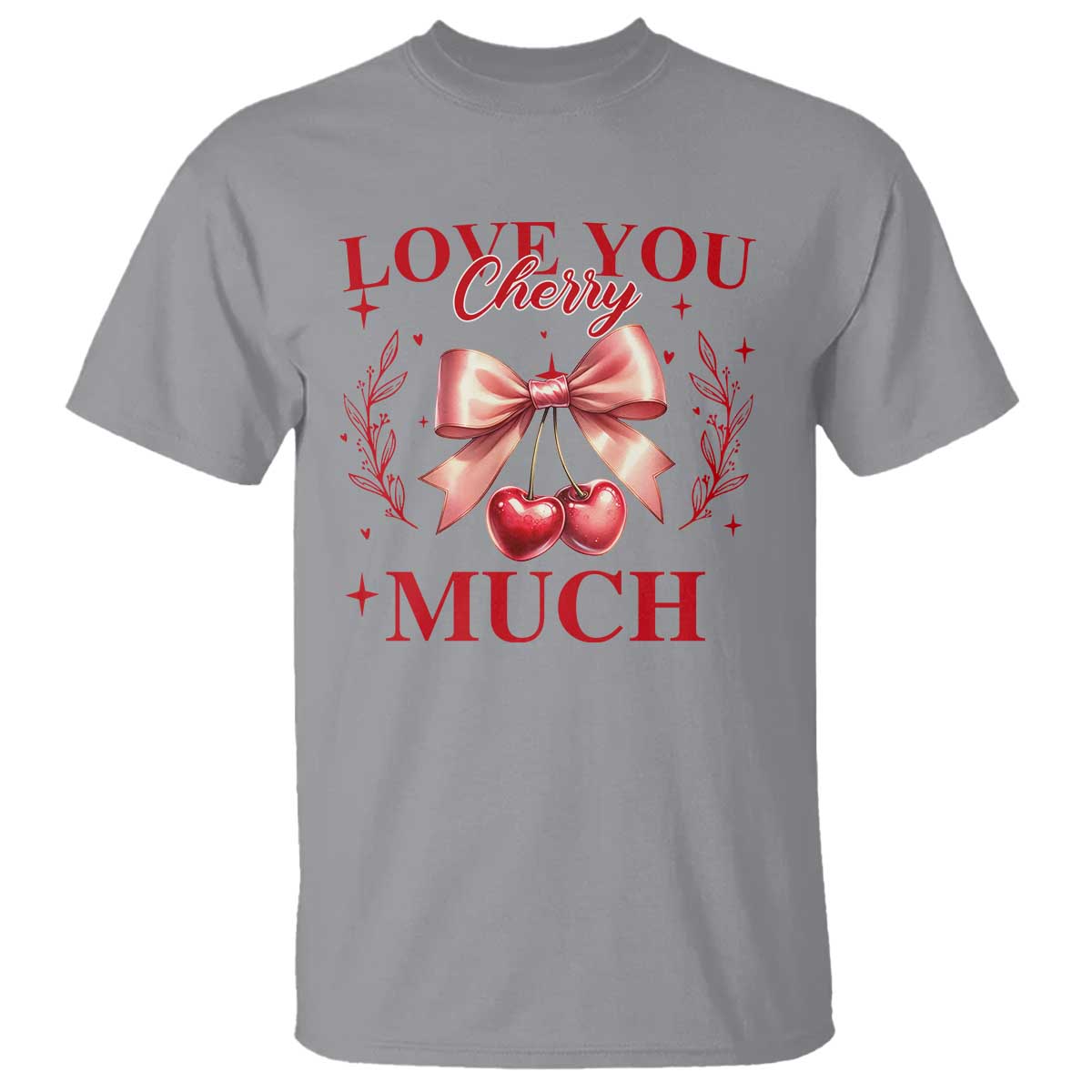 Funny Valentine's Day Coquette T Shirt I Love You Cherry Much