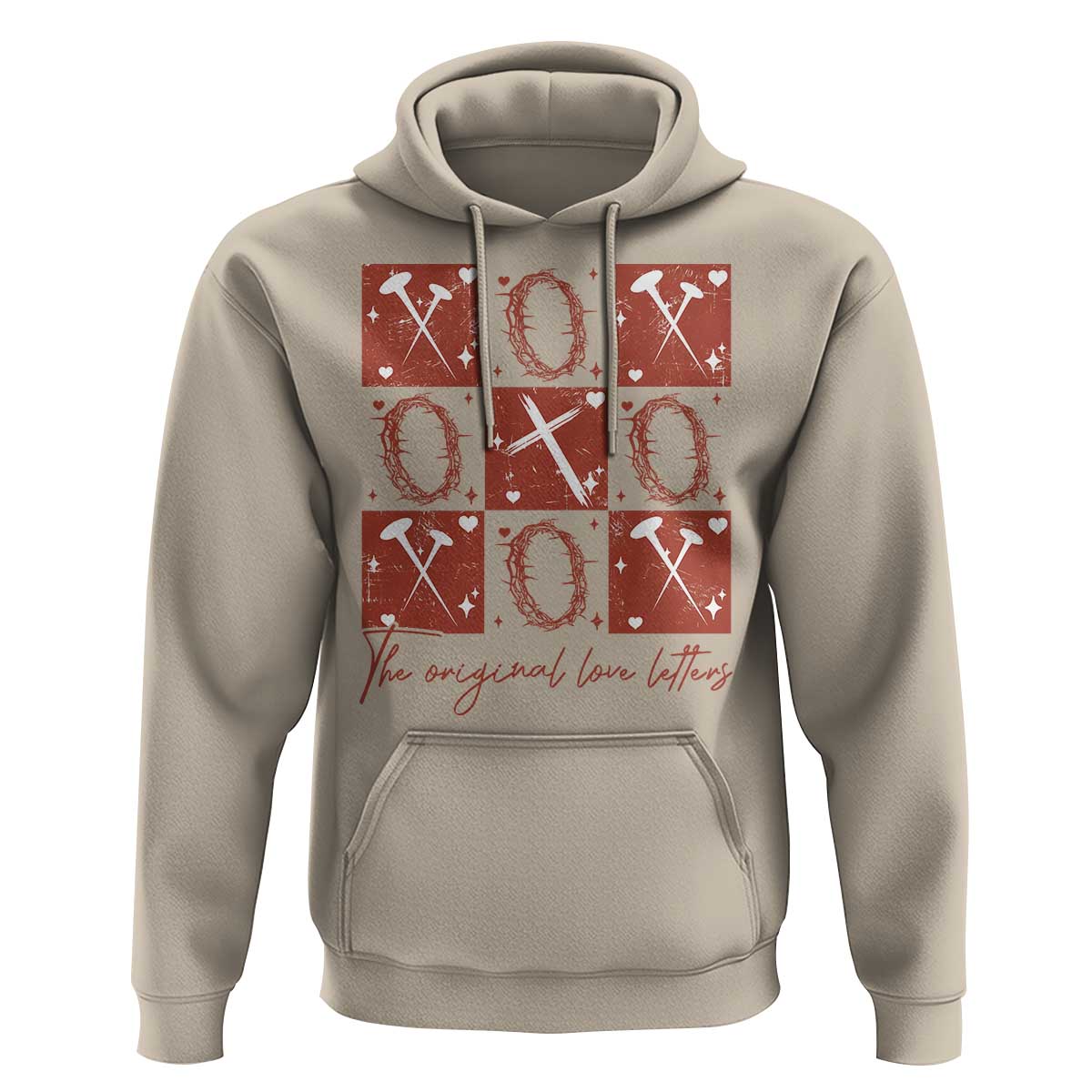Christian Religious God Valentine's Day Hoodie The Original Love Letters Thorns Cross