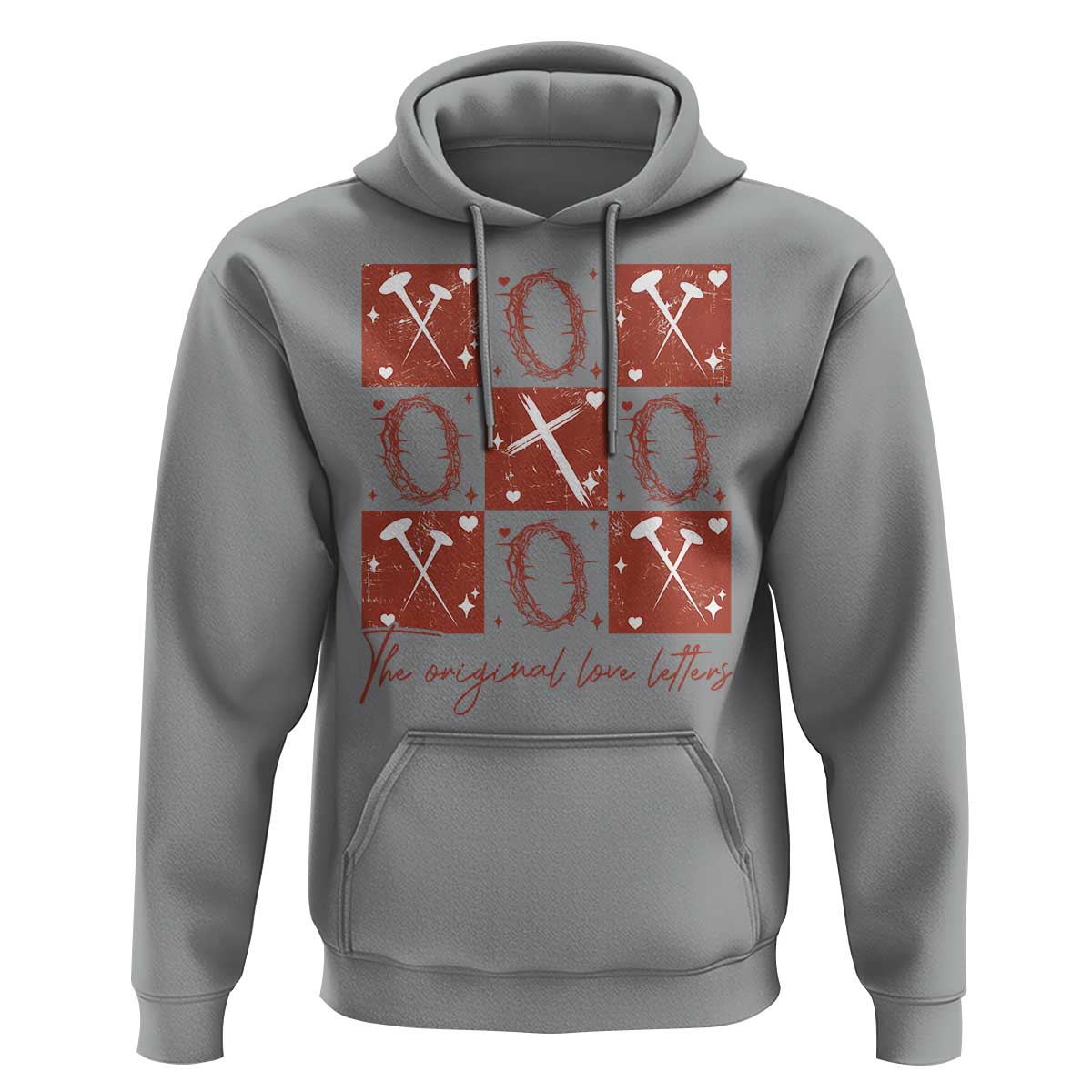 Christian Religious God Valentine's Day Hoodie The Original Love Letters Thorns Cross