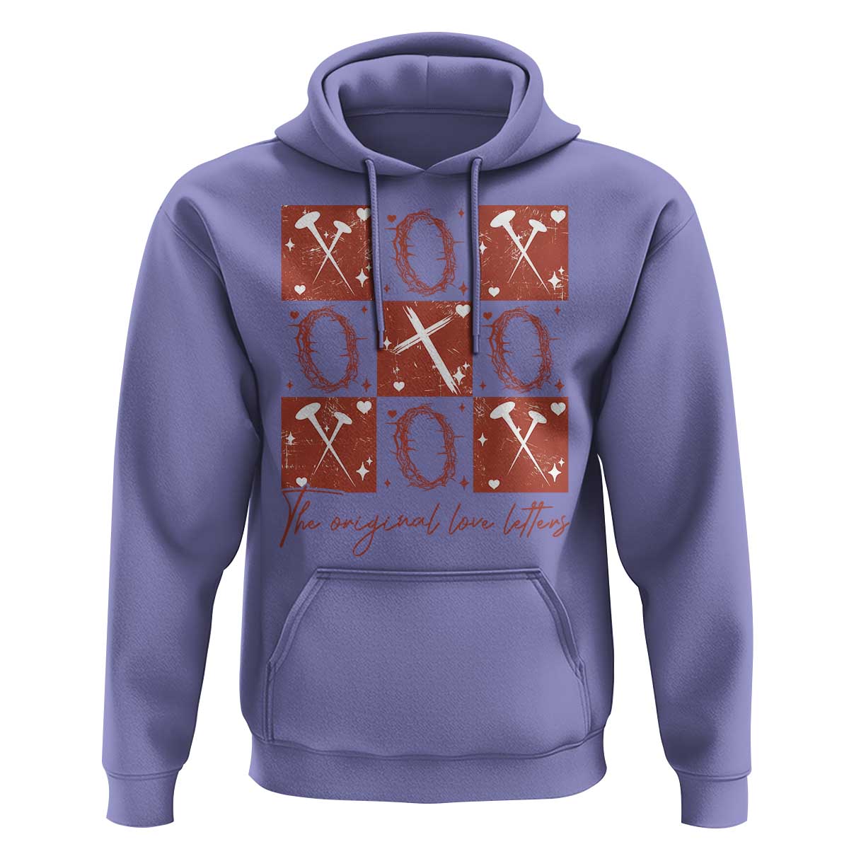 Christian Religious God Valentine's Day Hoodie The Original Love Letters Thorns Cross