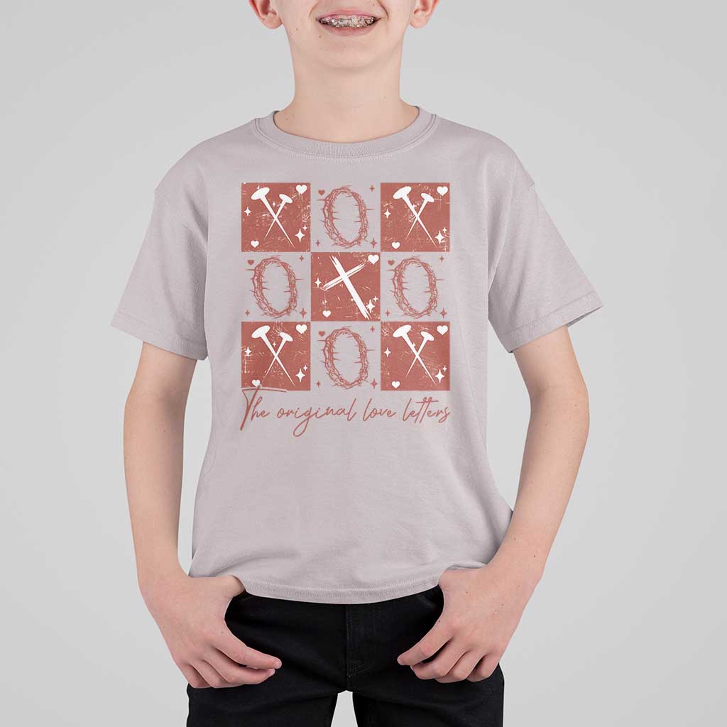 Christian Religious God Valentine's Day T Shirt For Kid The Original Love Letters Thorns Cross