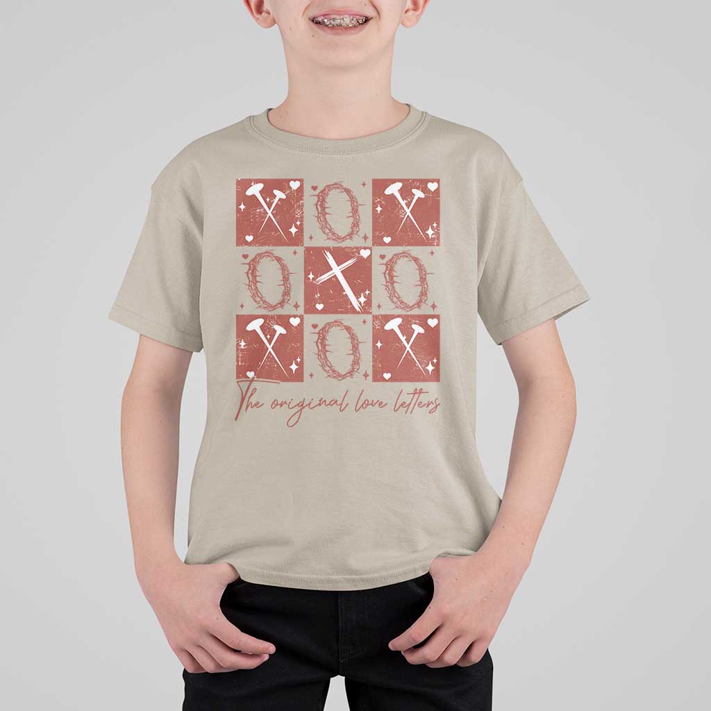 Christian Religious God Valentine's Day T Shirt For Kid The Original Love Letters Thorns Cross