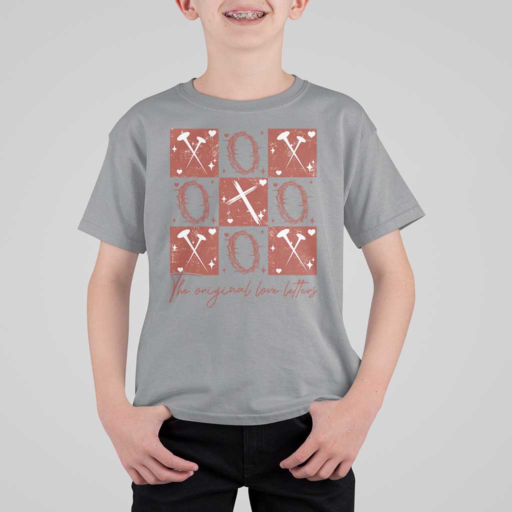 Christian Religious God Valentine's Day T Shirt For Kid The Original Love Letters Thorns Cross