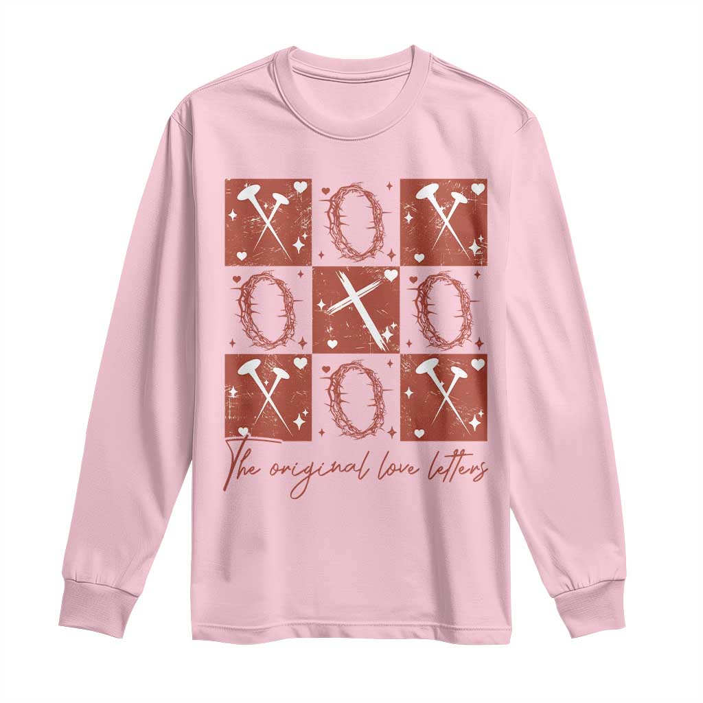 Christian Religious God Valentine's Day Long Sleeve Shirt The Original Love Letters Thorns Cross