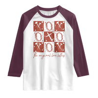 Christian Religious God Valentine's Day Raglan Shirt The Original Love Letters Thorns Cross
