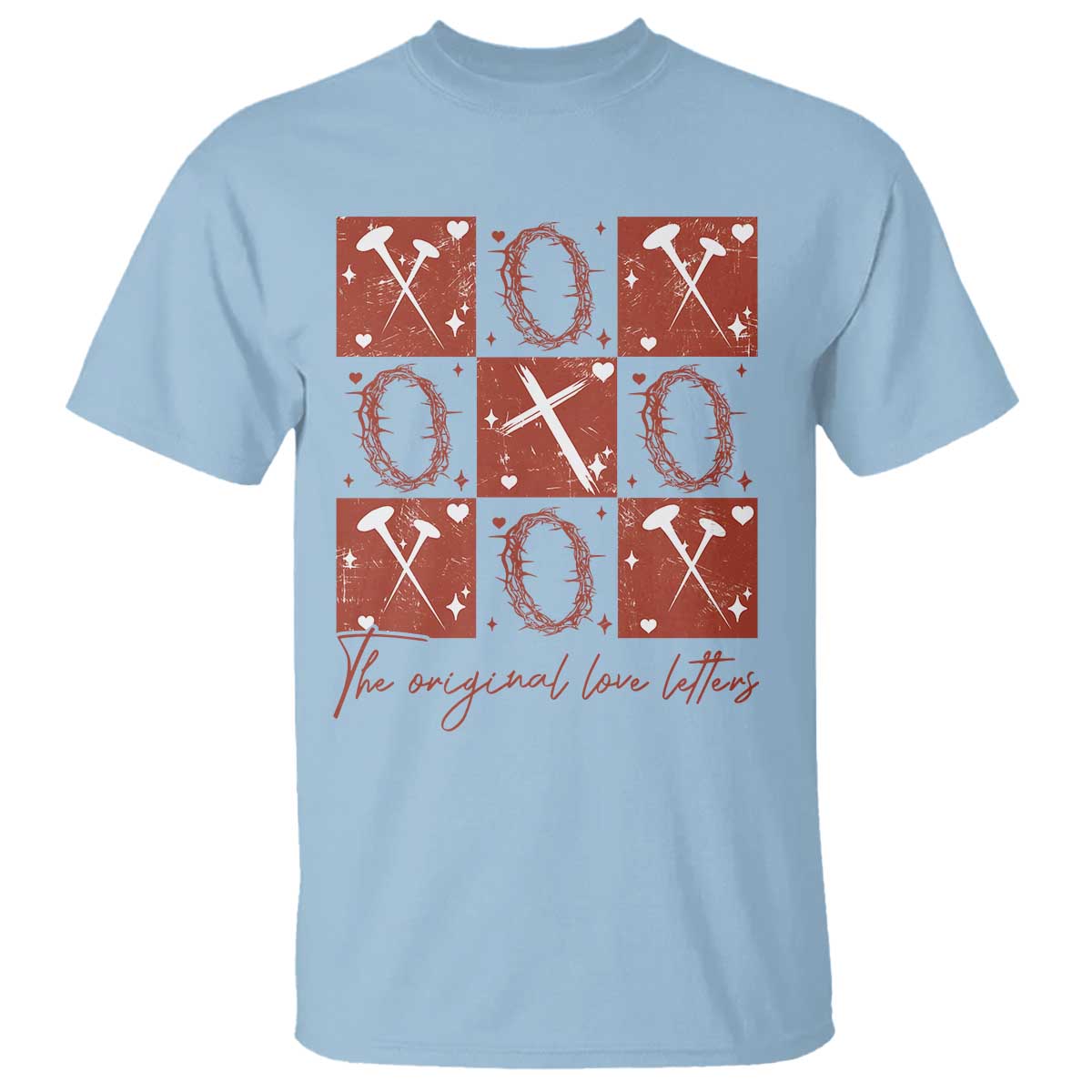 Christian Religious God Valentine's Day T Shirt The Original Love Letters Thorns Cross