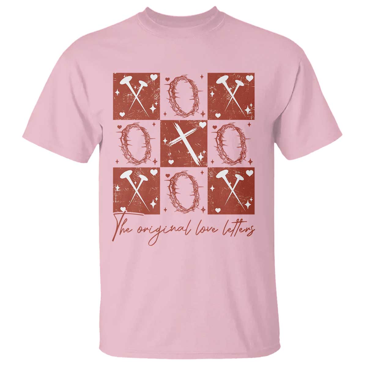 Christian Religious God Valentine's Day T Shirt The Original Love Letters Thorns Cross