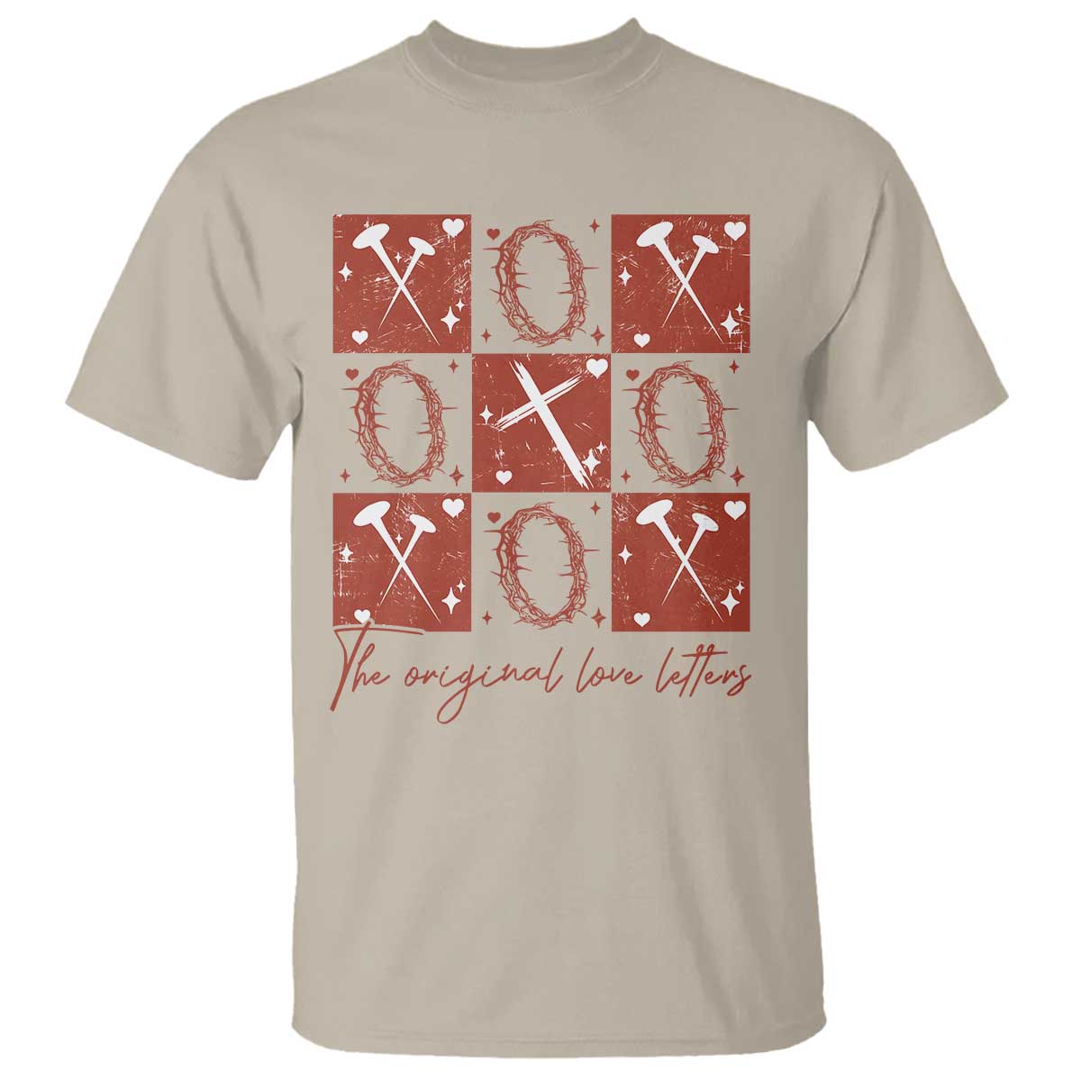 Christian Religious God Valentine's Day T Shirt The Original Love Letters Thorns Cross