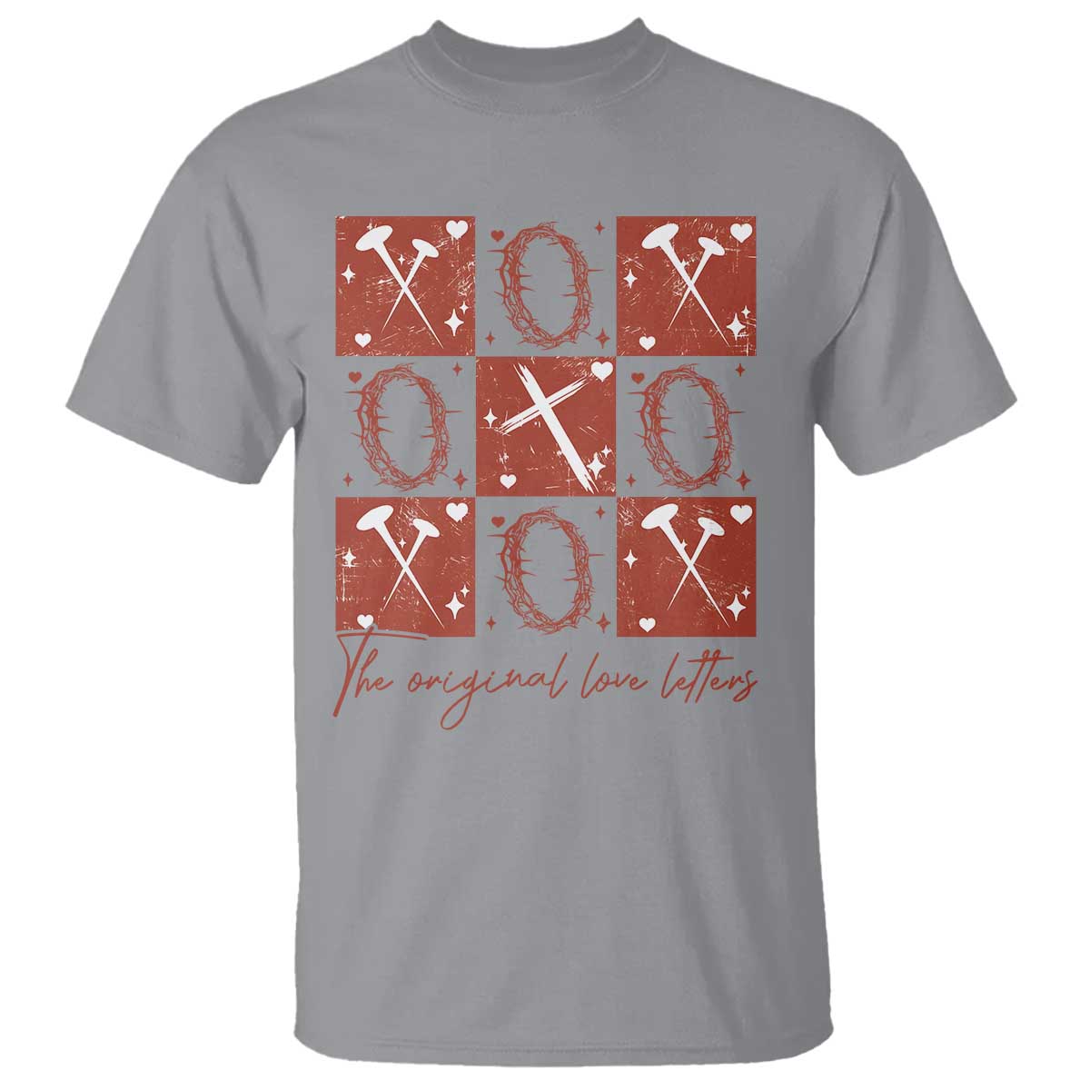 Christian Religious God Valentine's Day T Shirt The Original Love Letters Thorns Cross