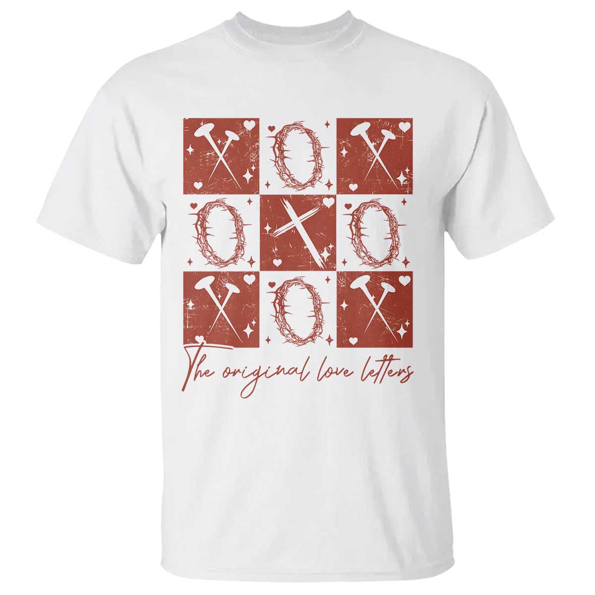 Christian Religious God Valentine's Day T Shirt The Original Love Letters Thorns Cross
