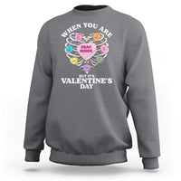 When You Are Dead Inside But It's Valentine's Day Sweatshirt Skeleton Rib Heart