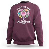 When You Are Dead Inside But It's Valentine's Day Sweatshirt Skeleton Rib Heart