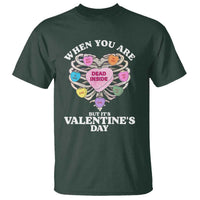 When You Are Dead Inside But It's Valentine's Day T Shirt Skeleton Rib Heart