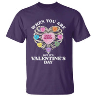 When You Are Dead Inside But It's Valentine's Day T Shirt Skeleton Rib Heart
