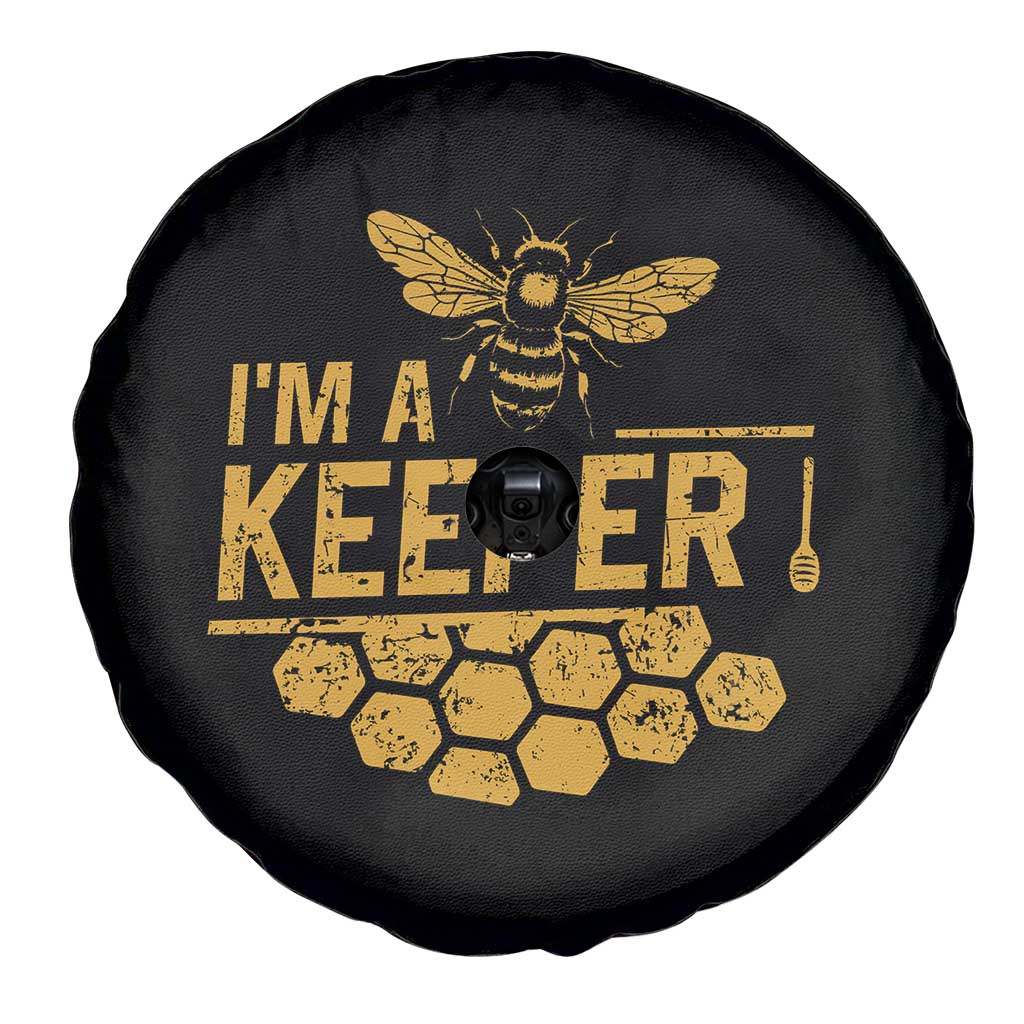 I Am A Keeper Spare Tire Cover Honey Bee Apiarist Funny Beekeeping