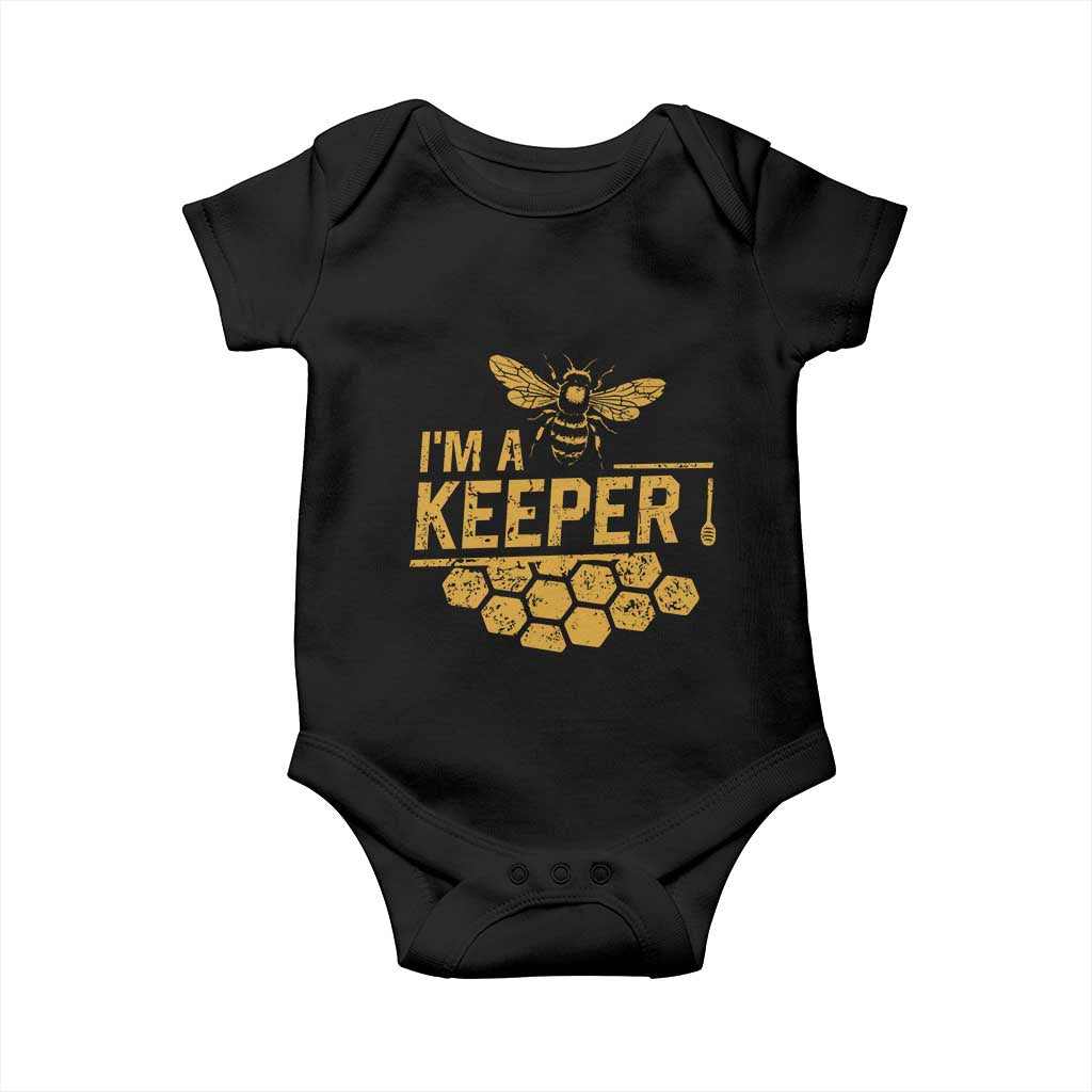 I Am A Keeper Baby Onesie Honey Bee Apiarist Funny Beekeeping