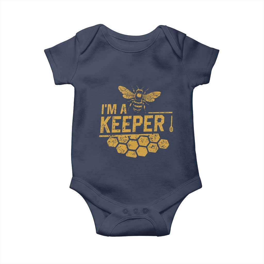 I Am A Keeper Baby Onesie Honey Bee Apiarist Funny Beekeeping