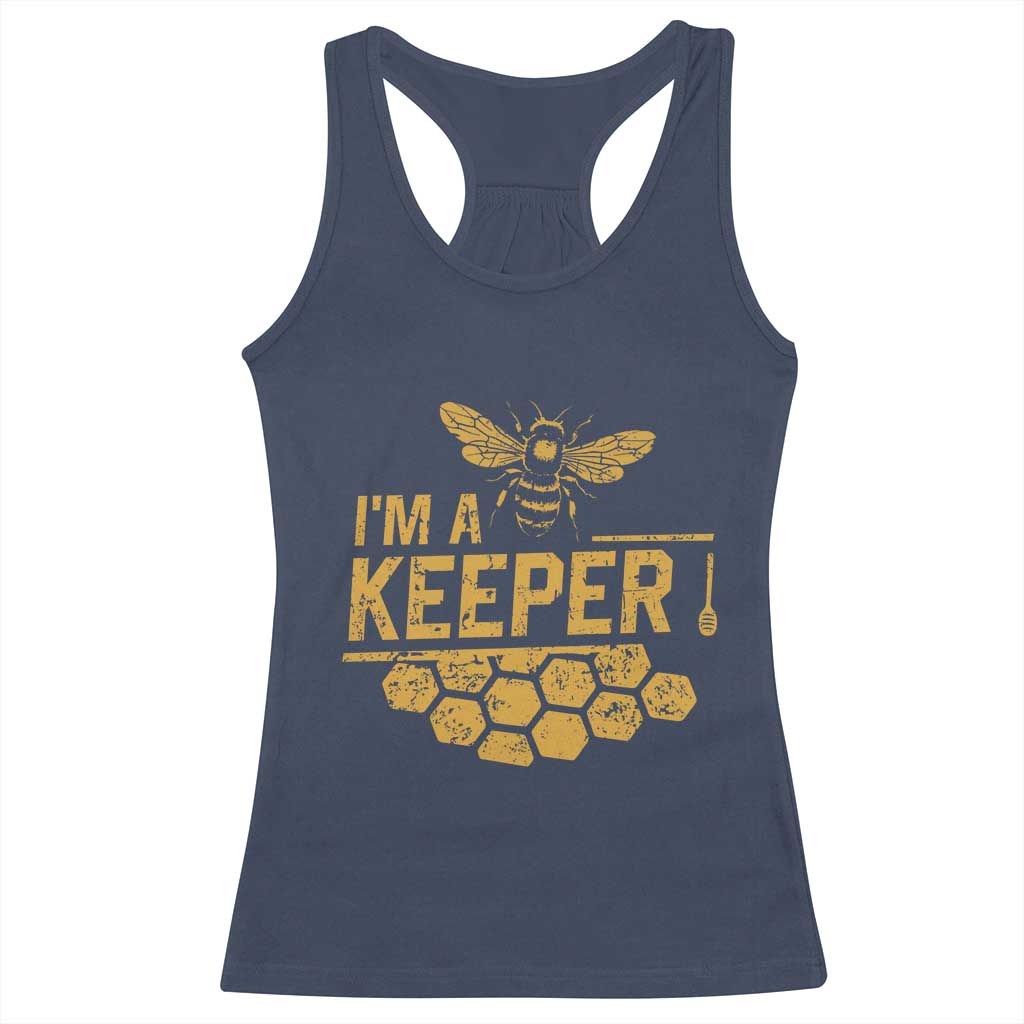 I Am A Keeper Racerback Tank Top Honey Bee Apiarist Funny Beekeeping