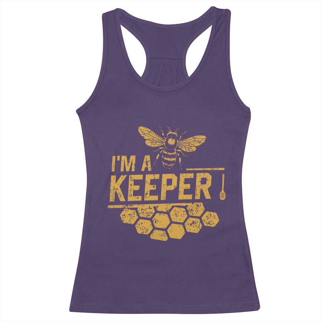 I Am A Keeper Racerback Tank Top Honey Bee Apiarist Funny Beekeeping