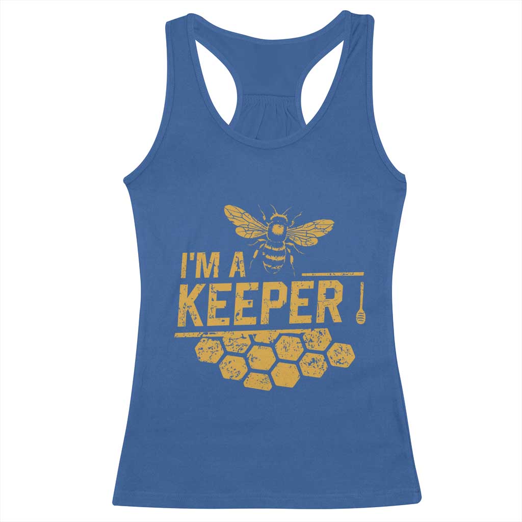 I Am A Keeper Racerback Tank Top Honey Bee Apiarist Funny Beekeeping