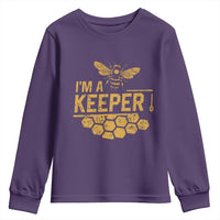 I Am A Keeper Youth Sweatshirt Honey Bee Apiarist Funny Beekeeping