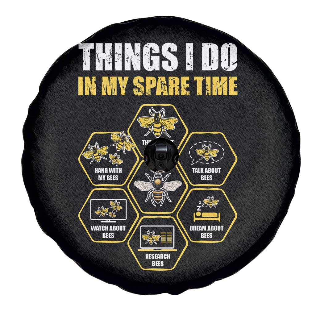 Funny Beekeeper Spare Tire Cover Things I Do in My Spare Time Beekeeping