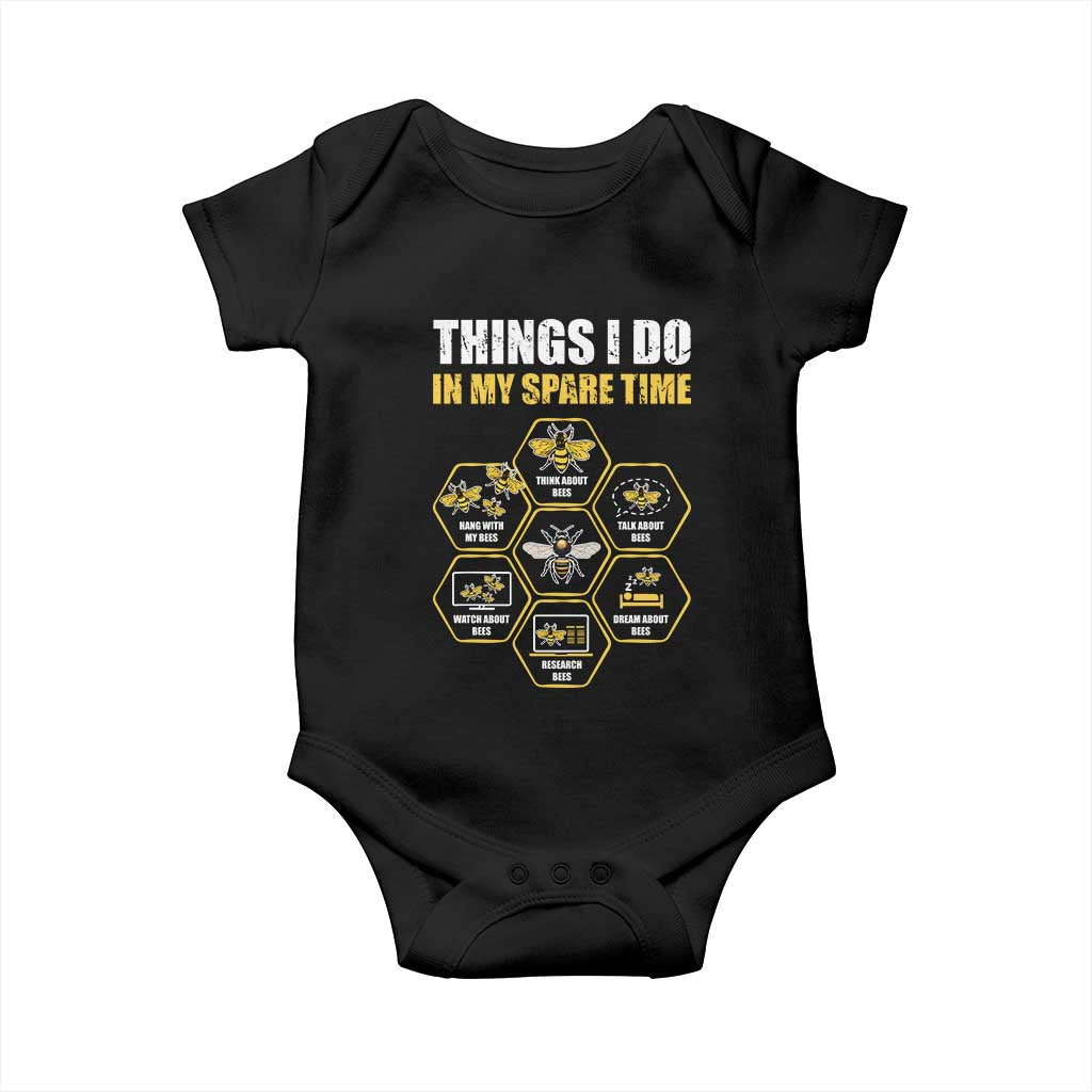 Funny Beekeeper Baby Onesie Things I Do in My Spare Time Beekeeping