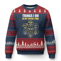 Funny Beekeeper Ugly Christmas Sweater Things I Do in My Spare Time Beekeeping