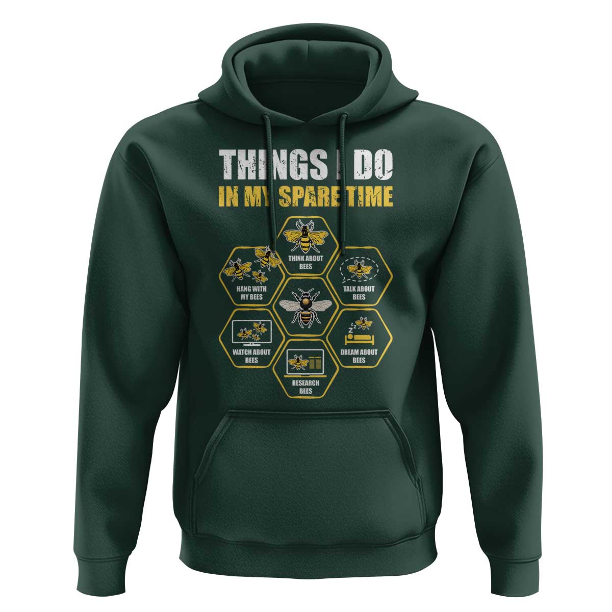 Funny Beekeeper Hoodie Things I Do in My Spare Time Beekeeping