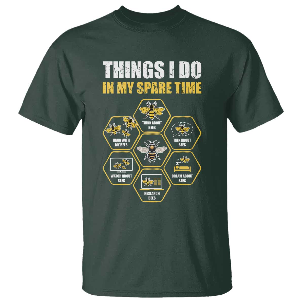 Funny Beekeeper T Shirt Things I Do in My Spare Time Beekeeping