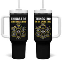 Funny Beekeeper Tumbler With Handle Things I Do in My Spare Time Beekeeping